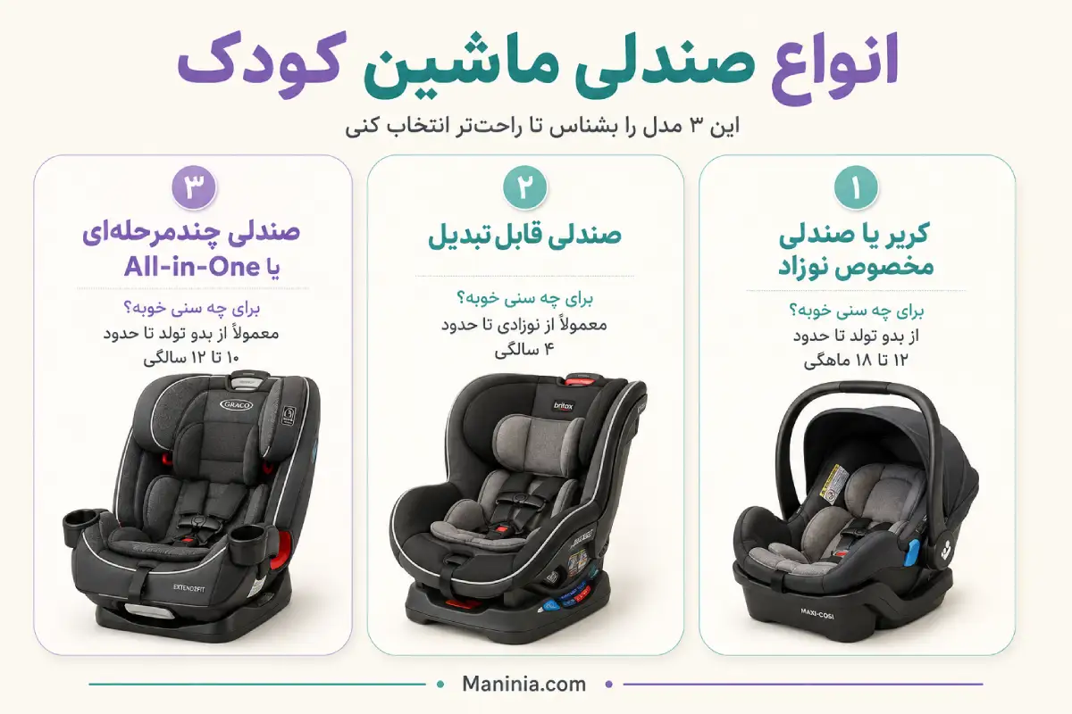 انواع صندلی ماشین کودک
