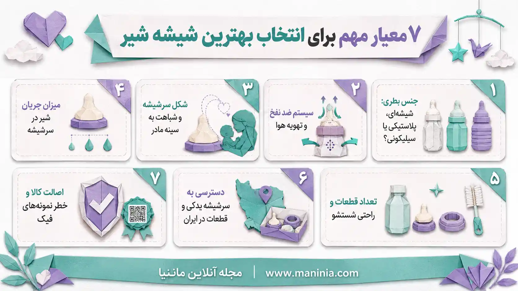 انتخاب بهترین شیشه شیر ضد نفخ