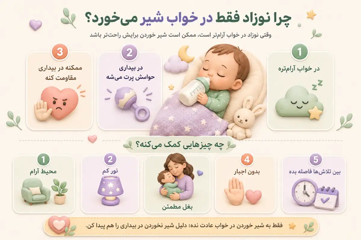 علت شیر نخوردن نوزاد