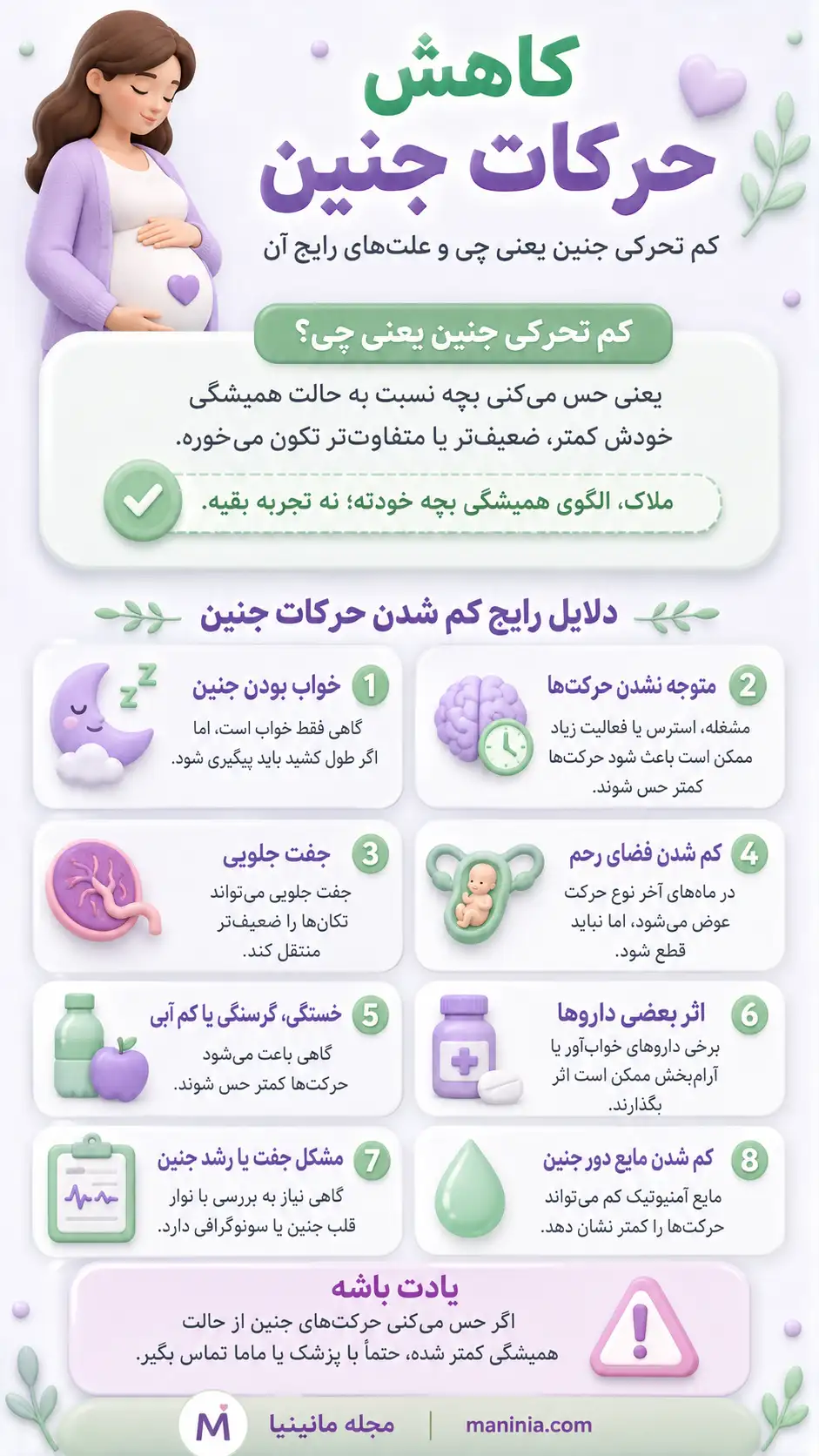کاهش حرکات جنین
