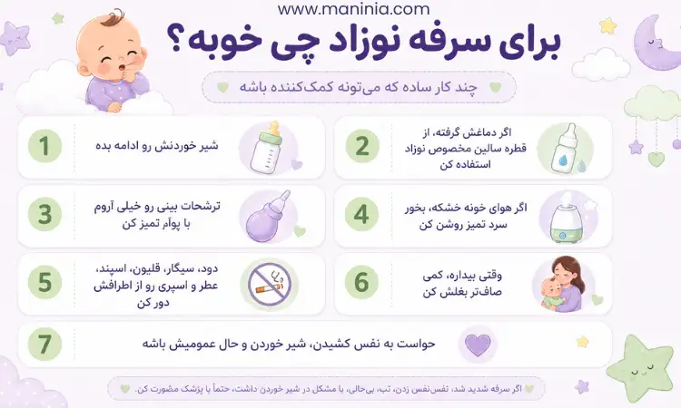 درمان سرفه نوزاد