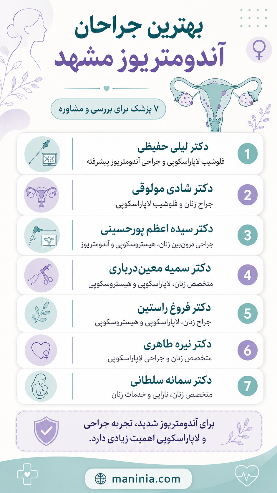 بهترین جراح اندومتریوز مشهد